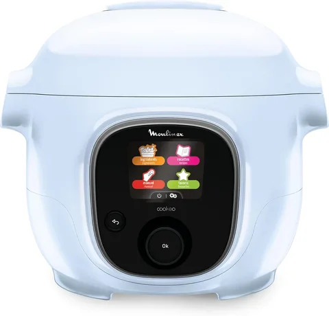 Multicuiseur compact Moulinex Cookeo Mini bleu clair avec écran couleur et molette Ok
